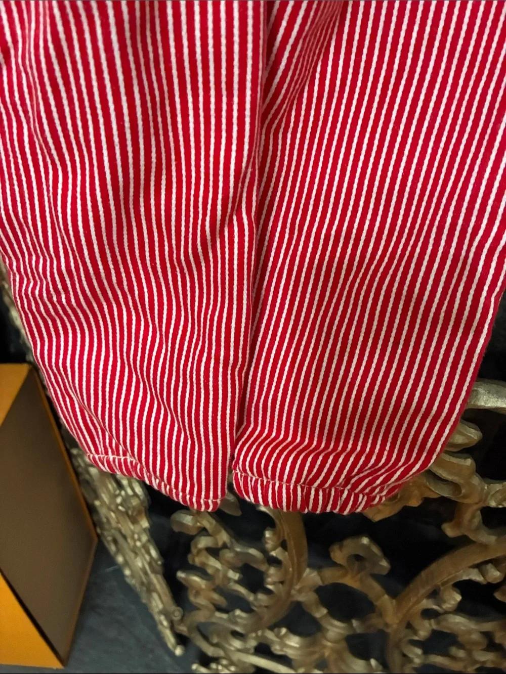 OshKosh B'gosh Red & White Stripe Kids Overalls